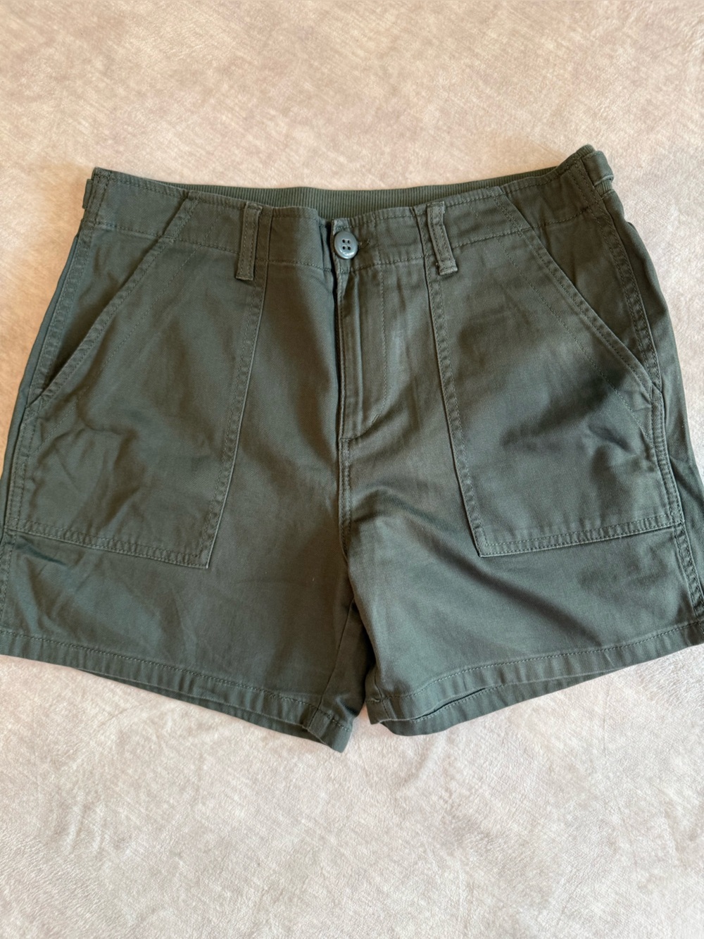 Andrew Marc Dark Olive Utility Bermuda Shorts